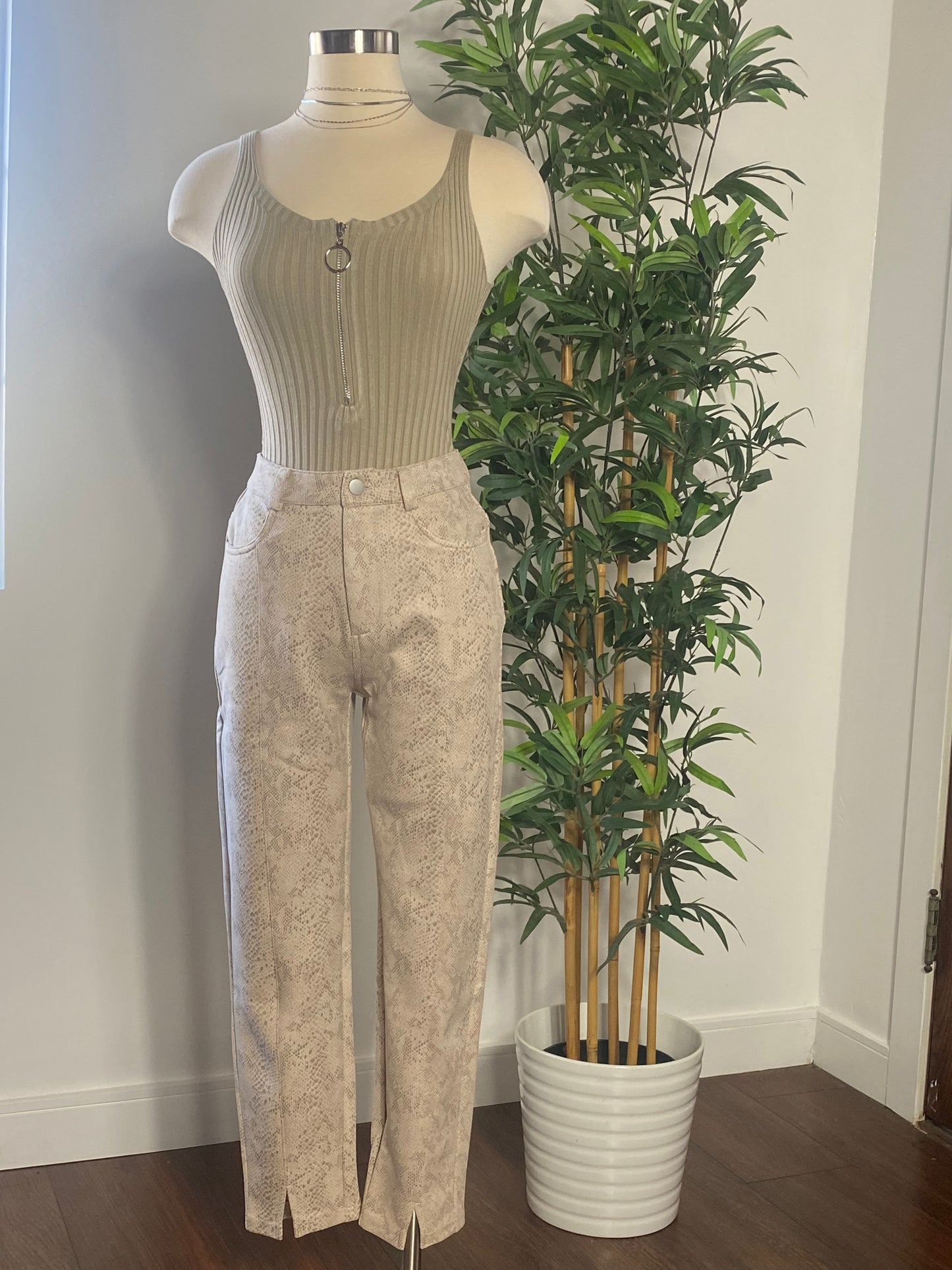 Python Pants with Slit